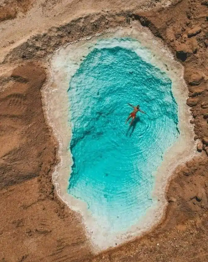 Siwa salt lake and desert landscape