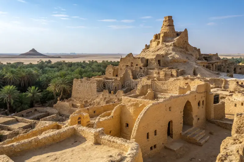 siwa oasis egypt siwa oasis egypt featuring stunning ruins shali fortress organic mud brick formations 376607285